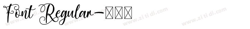 Font Regular字体转换